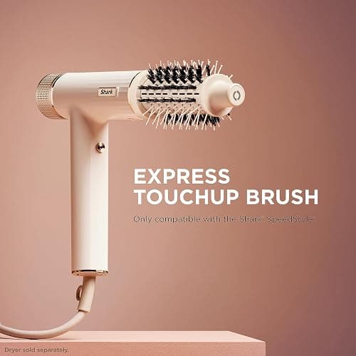 Shark XSKHD3RRBA SpeedStyle Express Touchup Brush, Attachment for Shark SpeedStyle Blow Dryers (Work with HD3xx Series only), Hair Drying & Styling Tool, for Shaping Bangs, for All Hair Types, Stone thumbnail 6