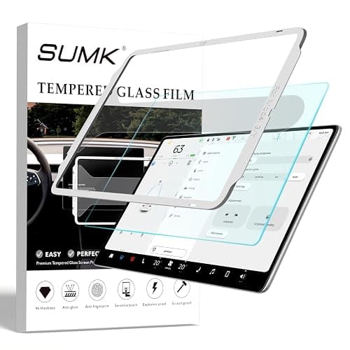 SUMK Screen Protector for Tesla Model Y /3 Accessories (No for 3 Highland & Y Juniper), [9H & Anti-scratch & Fingerprint] 15 inch Front Protector for Model Y (2020~2024) Model 3 (2017~2023) - Glossy - Image 1