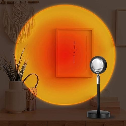 Spacenight Sunset Lamp Projector Multi-Color Multi-Mode, Dimmable, Timing, Music Rhythm, Sunset Background Wonderful Visual Impact, USB Plug and Play (Remote & APP) thumbnail 8