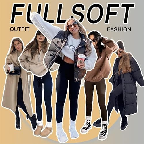 FULLSOFT Fleece Lined Leggings Women Tummy Control High Waisted Workout Winter Warm Soft Yoga Pants thumbnail 4