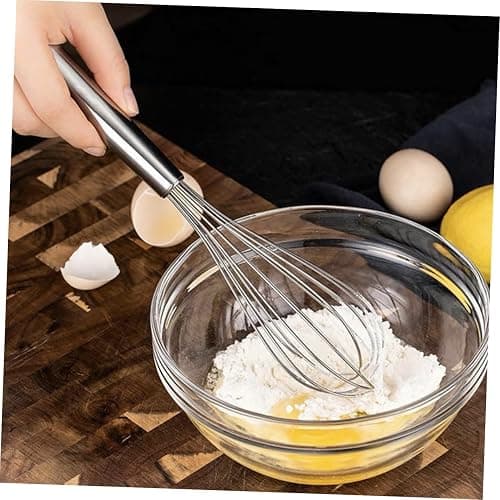 OHPHCALL Stainless Steel Manual Eggbeater Lightweight Egg Stirrer for Easy Mixing and Blending Metal Kitchen Whisk for Home Cooking and Baking thumbnail 2