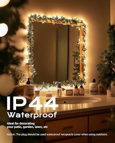 Brightown Clear Christmas String Lights, 3 Pack Each 100-Count 25ft Incandescent Bulb Mini Lights for Indoor Holiday Decor, Christmas Tree Garland Wedding Party Festival Decoration, White Wire thumbnail 5