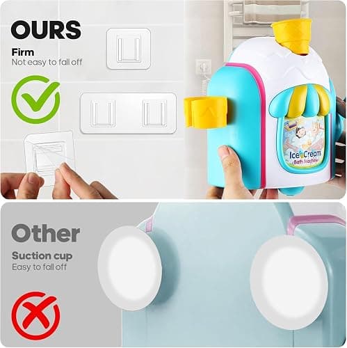 Bath Toys, Bubble Ice Cream Bath Machine Toy with Snap Buttons Not Fall, Bathtub Toys for Toddlers 1-3, Bubble Machine Toys Age 3 4 5 Year Old Girls Boys Holiday Birthday Shower Gifts thumbnail 7