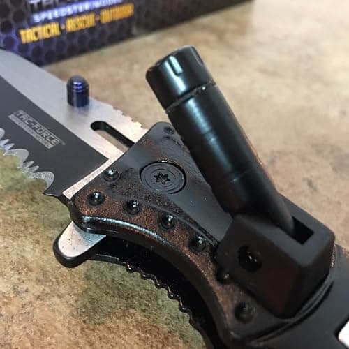 MTECH USA TAC Force TF-835 Series Spring Assist Folding Knife, Two-Tone Half-Serrated Blade, 4.5-Inch Closed thumbnail 5