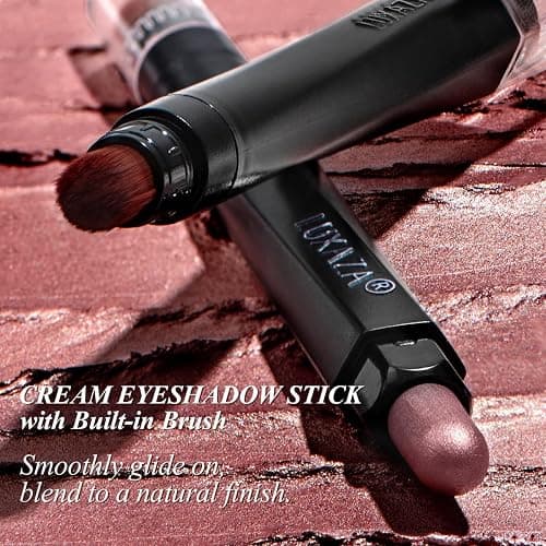 LUXAZA PRO Brown Eyeshadow Stick Makeup Set 10PCS, Neutral Shimmer And Matte Cream Eye Shadow Palette, Metallic Bronze Smoky Eyeliner Brightener Crayon Pencil Kit, Ideal Gift for Women -Espresso thumbnail 6