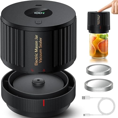 LOVE MOMENT Electric Mason Jar Vacuum Sealer Kit for Wide Mouth and Regular Mouth Mason Jars - Image 1