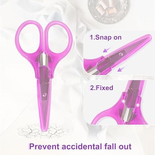 10 Pcs Small Scissors All Purpose, Stainless Steel Sharp Mini Detail Craft Scissors with Protective Cover for Embroidery, Paper Cutting, Sewing, Knitting, Crafting, 3.5" thumbnail 5