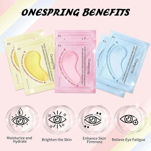 Onespring Eye Masks (36 Pairs) - Caffeine, Retinol, 24K Gold for Puffiness, Dark Circle, Wrinkles, Fine Lines - Firming Eye Gel Pads, Great for Holiday Gifts and Personal Use thumbnail 7