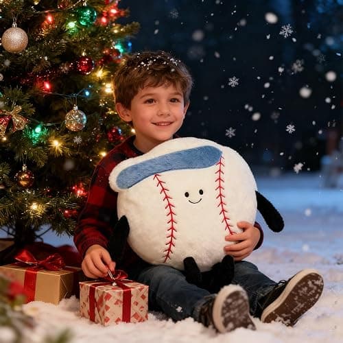 MUALML Cute Baseball Pillow Soft Baseball Stuffed Animal Sports Pillows, 17.7" Unique Plush Toy Gifts for Teen Girls and Boys thumbnail 7