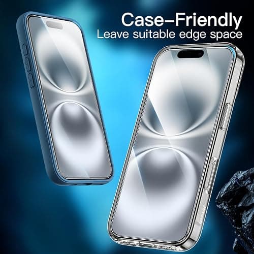 JETech Screen Protector for iPhone 16 6.1-Inch, Tempered Glass Film with Easy Installation Tool, Case-Friendly, HD Clear, 2-Pack thumbnail 7