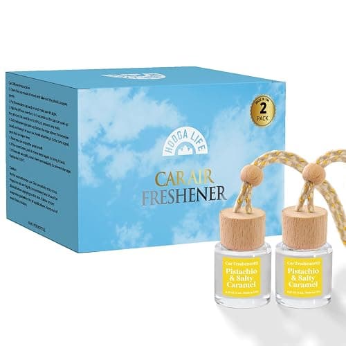 HoogaLife Car Air Freshener Diffuser 2 Pack Hanging Pistachio Salty Caramel Car Air Freshener for Women 45+ days Long Lasting Fragrance Made in USA (P62) thumbnail 6