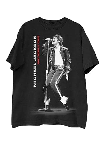 Hot Topic Michael Jackson Bad World Tour T-Shirt Black XS - Image 1