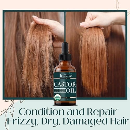 Live Fraiche Organic Castor Oil Lash Serum for Hair Growth, 100% Pure Eyebrow Eyelash Growth Serum, Cold Pressed Hexane Free (2oz Glass Bottle + FILLED Mascara Tube) thumbnail 3