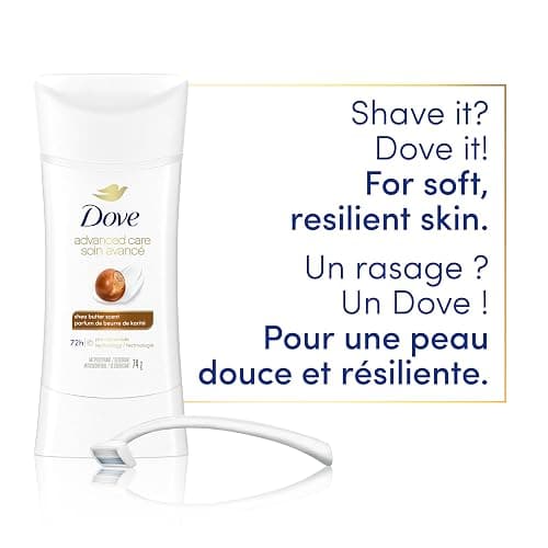 Dove Advanced Care Antiperspirant Deodorant for Women Shea Butter Scent with Pro-Ceramide Technology for Soft, Resilient Skin, 74g thumbnail 8