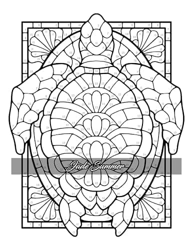 Color by Number Animals: Adult Coloring Book with Cats, Dogs, Birds, Butterflies, Horses, Sloths, and Many More for Stress Relief and Relaxation thumbnail 38