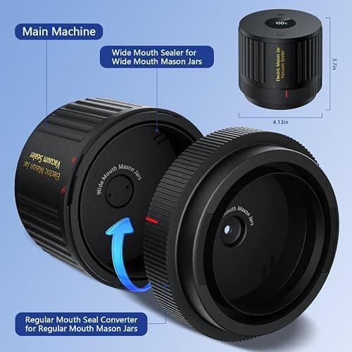 LOVE MOMENT Electric Mason Jar Vacuum Sealer Kit for Wide Mouth and Regular Mouth Mason Jars thumbnail 5