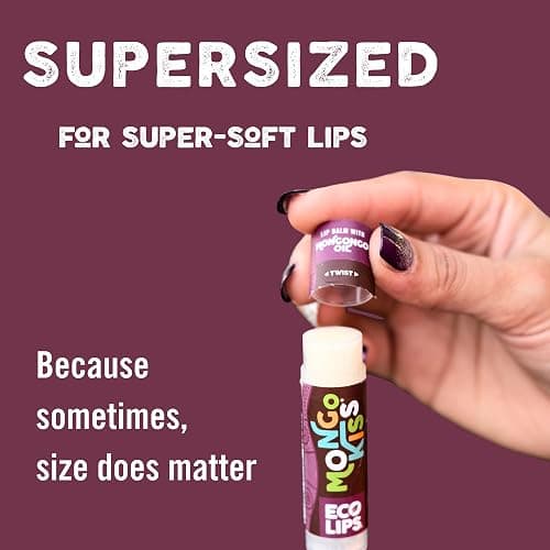 Eco Lips Mongo Kiss USDA Organic Lip Balm, Variety 4 pack | Blood Orange, Yumberry, Strawberry Lavender, Black Cherry | Moisturize Chapped Lips With Mongongo Oil & Vitamin E thumbnail 7