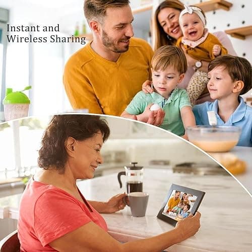 Digital Picture Frame WiFi 10.1 Inch Smart Digital Photo Frame with 1280x800 IPS HD Touch Screen, Auto-Rotate and Slideshow, Easy Setup to Share Photos or Videos Remotely via App from Anywhere thumbnail 2