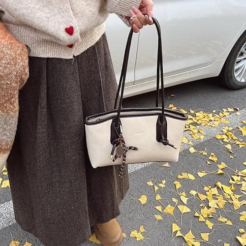 Vintage Shoulder Bag for Women,Y2k Fall Purse With Top Handle Leather Hobo Handbag Small Shoulder Bag for fall 2025 thumbnail 3