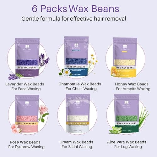 BLITZWAX Brazilian and Bikini Waxing Kit for Women, Hard Wax Warmer for Face, Legs and Body, At Home Hair Removal Kit, Beginner Friendly, Fast Heating, 51 Accessories, 6 Types Wax Bean Formula thumbnail 8