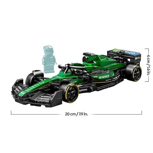 LEGO Speed Champions Aston Martin Aramco F1 AMR24 Race Car Toy with a Collectible Formula 1 Driver Minifigure - Model Kits for 10+ Year Old Boys & Girls or Adult Motorsport Fans 77245 thumbnail 3