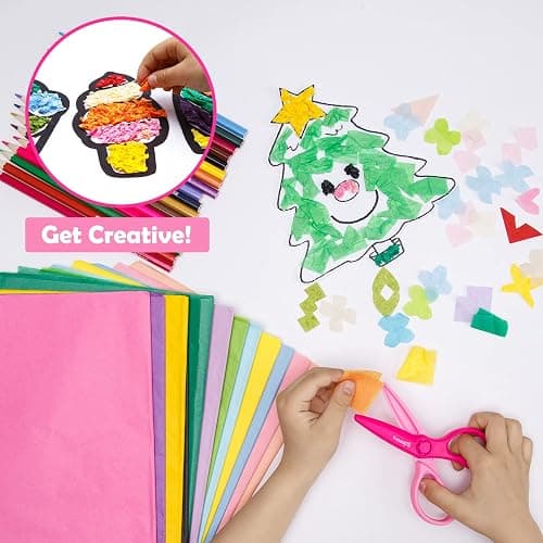 Tissue Paper Squares – 1x 1 inch for Arts and Crafts - 3000 Pcs in 30 Assorted Colors, JroyJoy Rainbow Tissue Mosaic Squares for Arts Craft DIY Scrapbooking Scrunch Art Classroom Activities thumbnail 3