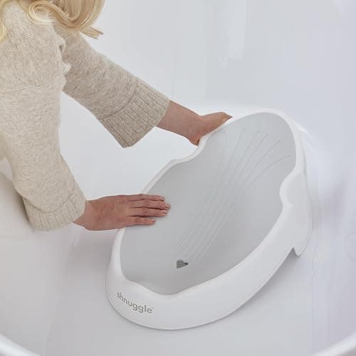 Shnuggle | Newborn Baby Bath Support | Ergonomic Soft-Touch Seat | Lightweight Non-Slip Base | Compact | Perfect for Babies up to 6 Months thumbnail 9
