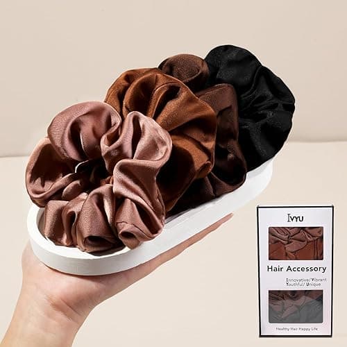 Hair Scrunchies for Women - Hair Ties No Damage Both for Thick Hair or Thin Hair Curl Hair No Crease Scrunchies Ponytail Holder No Hurt Your Hair - Image 1