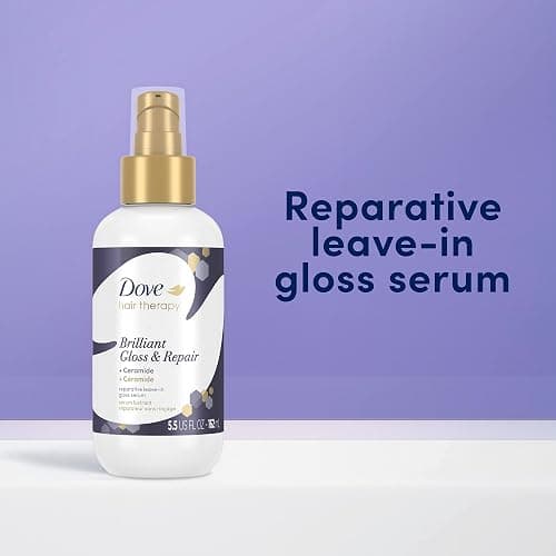 Dove Hair Therapy Brilliant Gloss & Repair with Ceramide - Hair Serum for Shiny Hair, Repair Treatment for Damaged Hair, Moisturizing Leave-In Hair Treatment, 5.5 Fl Oz (Pack of 2) thumbnail 5