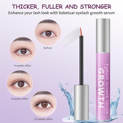 Eyelash Growth Serum Volumizing Lash Serum For Eyelash Growth Longer & Thicker Lash Enhancing serum With Natural Formula Vegan & Cruelty-Free (5mL) thumbnail 2
