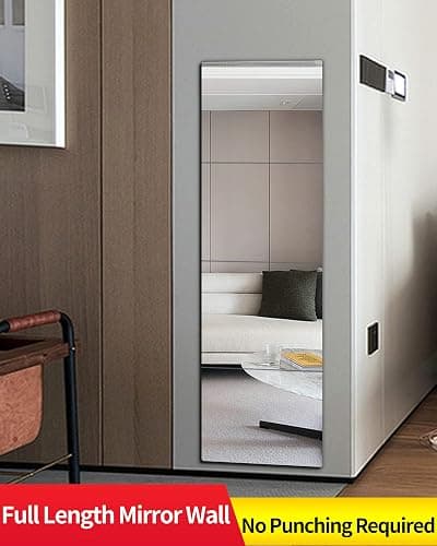 Shatterproof Wall Mirror Full Length for Bedroom, Acrylic Gym Mirrors For Home, Extra Thick: 0.12 inch, 12 x 12 inch x 4 Pcs, Workout Mirrors Safe for Kids, Over The Door, Long Wall Mounted thumbnail 9