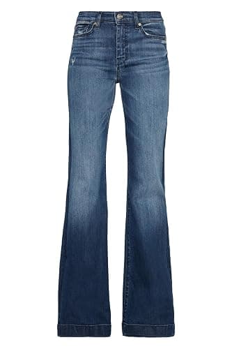 7 For All Mankind Womens Women's Tailorless Dojo Regular Fit Flared Jeans thumbnail 7