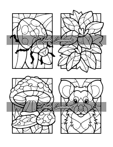 Color by Number Animals: Adult Coloring Book with Cats, Dogs, Birds, Butterflies, Horses, Sloths, and Many More for Stress Relief and Relaxation thumbnail 52