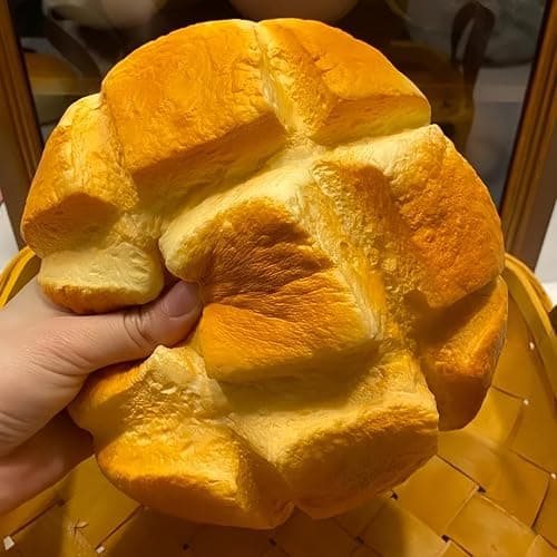 7 Inch Jumbo Bread Squishy, Slow Rising Squishy Toys - Stress Relief Squeeze Toys for Adults, Sticky Food Squishies, Foam Sensory Fidget Toy for Desk (Yellow) thumbnail 3
