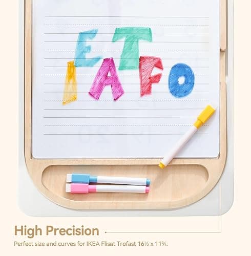 IEATFO Sensory Table Inserts Multi-Activity Boards, Classic Baseplate for Building Bricks, Clear Acrylic Writing & Drawing Panel with 3 Double-Sided Sheets, 8 Markers thumbnail 4
