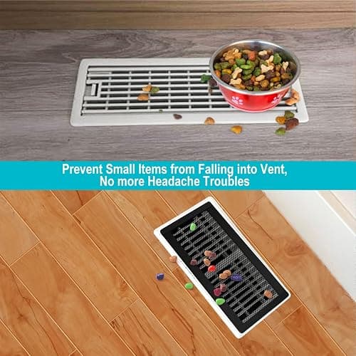 Magnetic Vent Covers for Home Floor 4Pack, Upgrated 4x10 Inch Strong Magnet PVC Floor Register Cover, Air Vent Screen Trap for Wall Ceiling Floor, AC Vent Mesh Screen Debris Hair Filters thumbnail 5