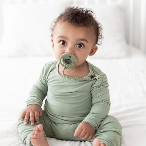 Ryan & Rose Cutie PAT All-in-One Pacifier and Teether Massaging Teething Ring and Hideaway Binky for Growing Babies (Prep (3 Pack), Flat) thumbnail 4