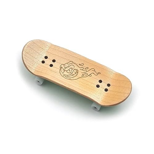 SPITBOARDS® 34mm x 96mm Pro Fingerboard Set-Up (Complete) | Real Wood Deck | Pro Trucks with Lock-Nuts and Pro Bushings | Polyurethane Pro Wheels with Bearings | Red Face thumbnail 4
