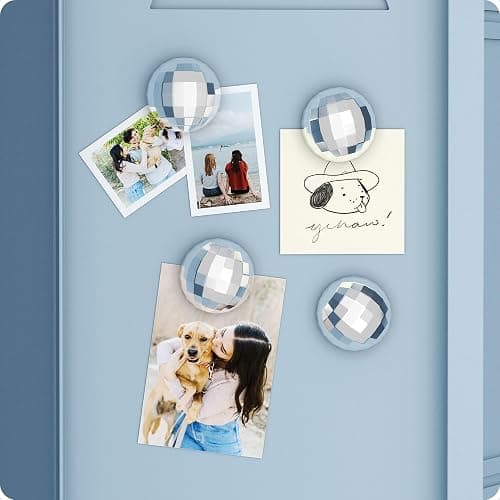 U Brands Locker Magnets, Set of 4 Disco Ball Magnets, Cute Fridge Magnets thumbnail 7