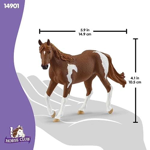 Schleich Horse Club - Paint Horse Mare - 6" Hand-Painted Collectable, Realistic Toy Horse Figurine for Girls and Boys. Durable, Educational Figure for Fun Imaginative Play. Kids Toys Ages 5+ 14901 thumbnail 3