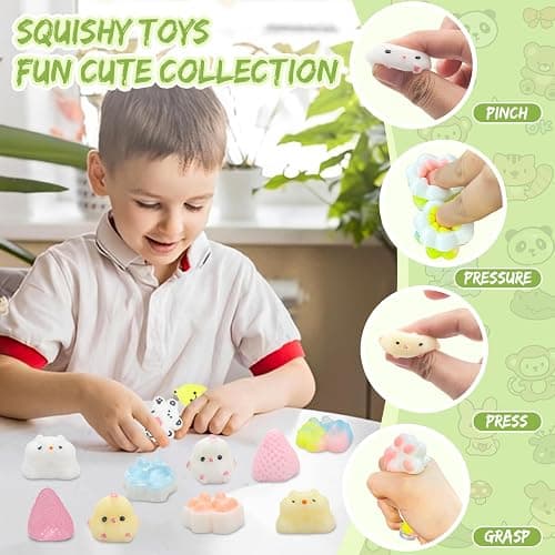 28pcs Squishy Pack,Fidget Toys Kit,Include taba Squishies Party Favors for Kids 4-8 8-12 Treasure Box Toys for Classroom Birthday Xmas Gifts Goodie Bag Stocking Stuffers for Teens (28pcs) thumbnail 3