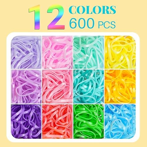 IKOCO 826PCS Hair Accessories for Girls, Elastic Hair Ties with Colorful Clips and Tools thumbnail 3