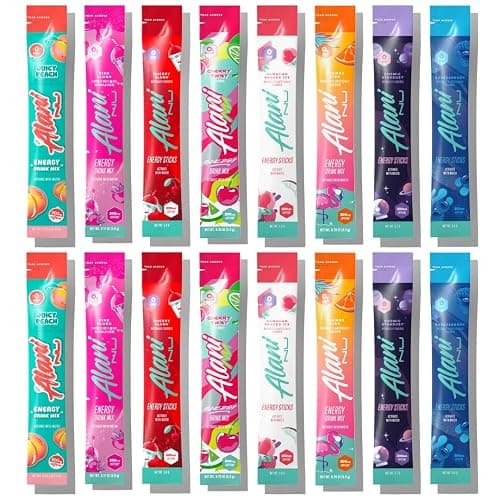Alani Energy Drink Powder Variety Pack – 16 Stick Sampler, ALL 8 Flavors with 200mg Caffeine Each | Preworkout Boost & Electrolytes Powder Packets | Bundled by Mix It Up Munchies | Healthy Gift Pack - Image 1