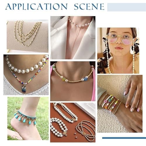 PH PandaHall 300pcs 18K Gold Plated Spacer Beads, 5 Sizes Smooth Long-Lasting Spacer Beads Metal Round Beads Brass Loose Beads for DIY Bracelet Necklace Earring Jewelry Making, 2/3/4/5/6mm thumbnail 6