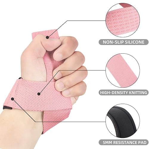 Lifting Straps Deadlift Gym Wrist Straps Weightlifting with Neoprene Cushioned Wrist Padded and Anti-Skid Silicone - for Bodybuilding, Xfit, Strength Training thumbnail 2