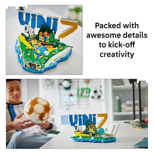 LEGO Editions Vini Jr. – Soccer Highlights - Building Set for Boys & Girls, Ages 10+ - Collectible Soccer Gift W/Plaque - Kids Bedroom or Shelf Decor - 43027 thumbnail 4