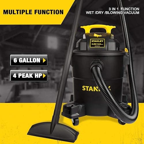Stanley - SL18116P Wet/Dry Vacuum, 6 Gallon, 4 Horsepower Black thumbnail 5