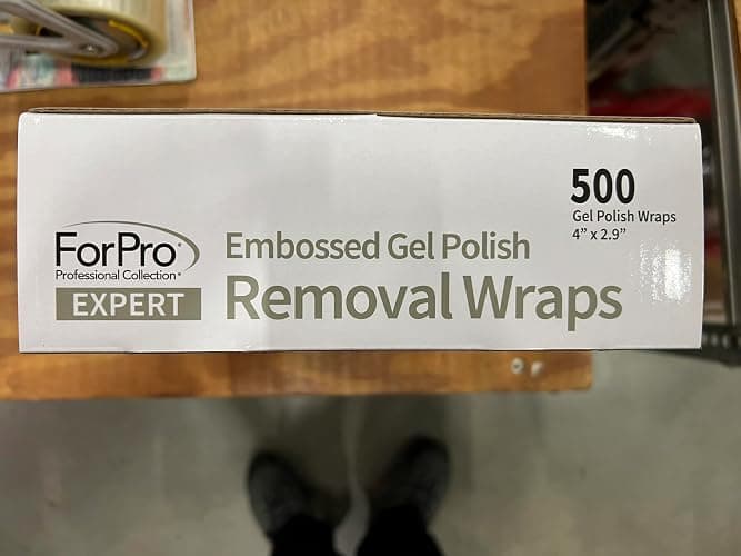 ForPro Professional Collection Expert Embossed Gel Polish Removal Wraps, Pre-Cut with Cotton Pad, Remove Gel Polish, Acrylics, & Nail Art, 4" L x 2.9" W, 500-Count thumbnail 12