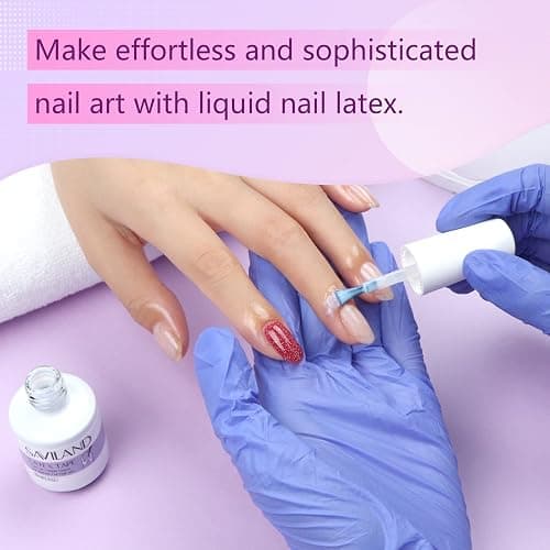 SAVILAND Gel Polish Liquid Latex for Nails: 15ML Nail Latex Peel Off Nail Polish Barrier Cuticle Guard Protector for Airbrush Nail Art Liquid Latex with Tweezers Home DIY Nail Art Salon for Women thumbnail 7