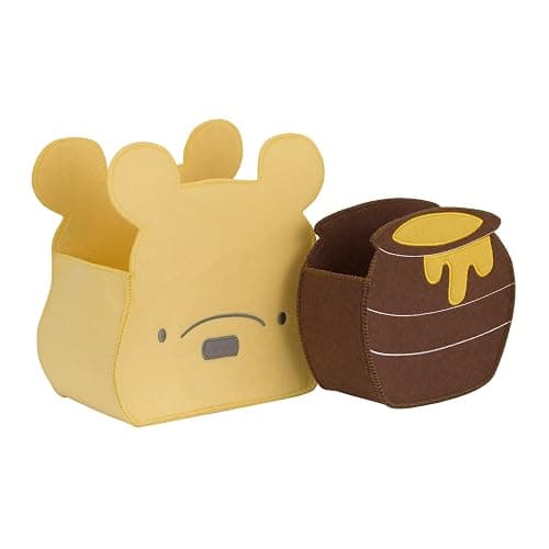 NoJo Disney Winnie The Pooh and Hunny Pot Yellow and Brown Two Piece Felt Storage Caddy - 1 Large, 1 Small thumbnail 3